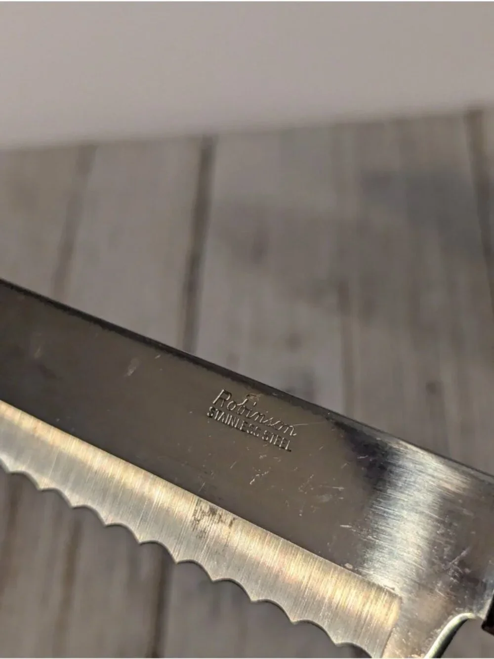 Robinson Knife Co 8” Blade Carving Slicing Bread Knife Serrated 12 5/8
